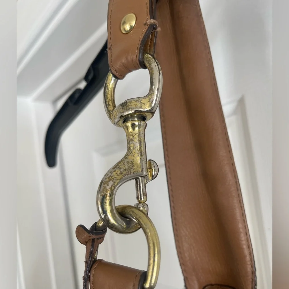 Coach Avery Tan Leather Shoulder Bag and Wallet Set